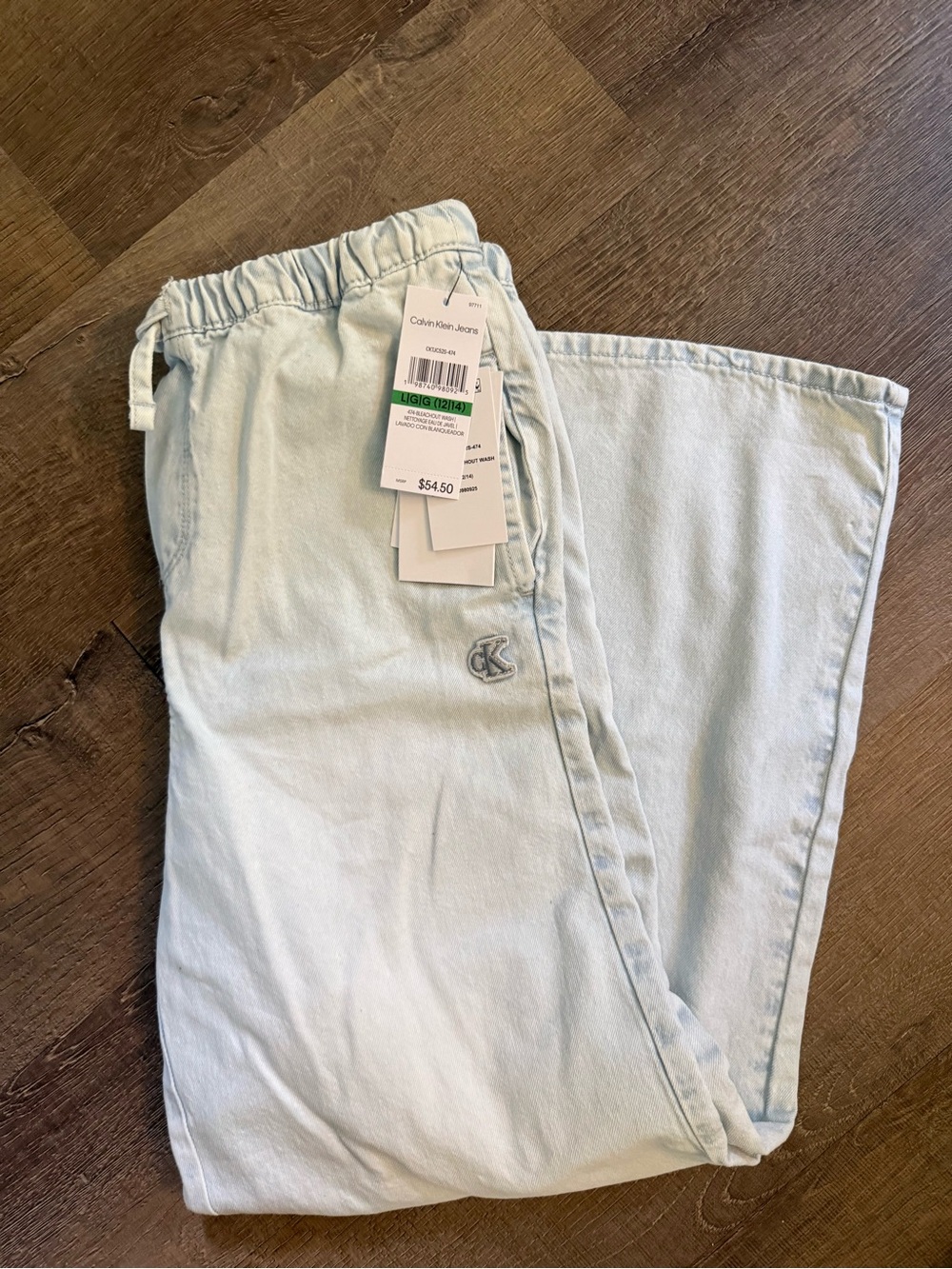 Calvin Klein Jeans Light Blue Girls' Elastic Waist Jeans